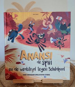 Anansi de Spin en de wedstrijd tegen Schildpad